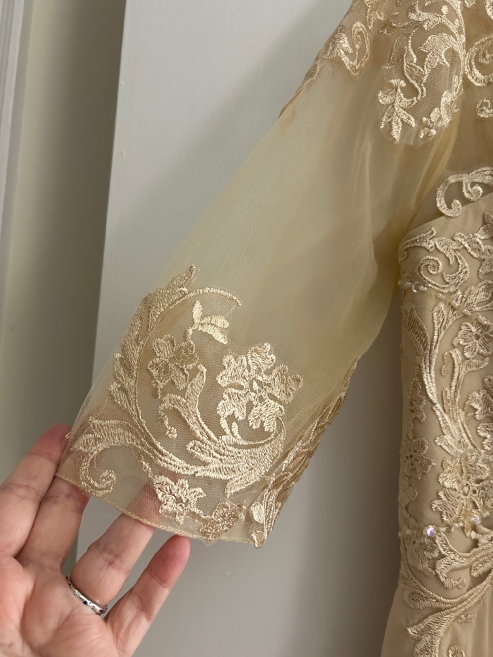 Champagne Mother-of-the-Bride Dress - Picture 3 of 5